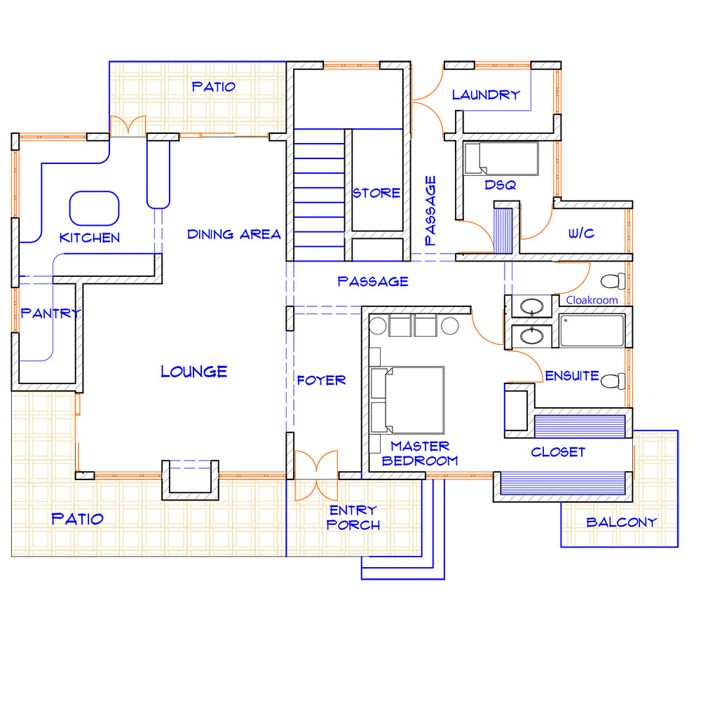 Tevvo Build 5 Bedroom Maisonette Five Bedroom EP-008